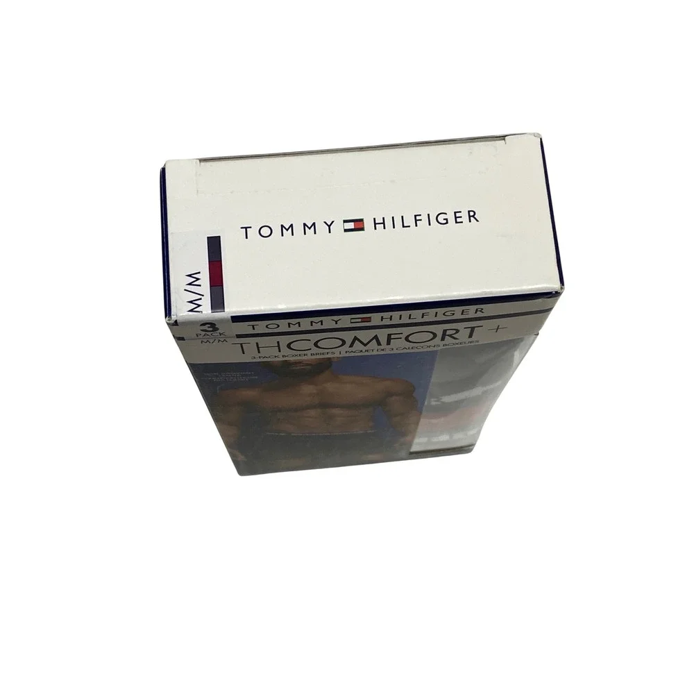 Tommy Hilfiger Mens 3Pack TH Comfort+ Boxer Briefs Microfiber Gry Red Blk M NWT